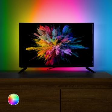 Set LED-Streifen RGB 5V DC 30LED/m mit USB für Fernsehen 2m IP65 - RGB