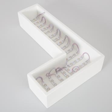 Kette mit 20 LED-Modulen 24W IP65 24V DC für Werbeschilder 2.5m - Mehrere Optionen