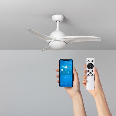 Deckenventilator Lautlos Aran Weiss 107cm DC-Motor WiFi - Weiß