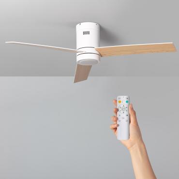 Deckenventilator Lautlos Tydir Holz 132cm DC-Motor - Weiß