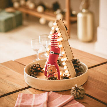 Foto des Produkts LED-Weihnachtsbaum Holz mit Batterie Gaspar 