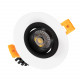 Foco LED Downlight Circular COB 7W Blanco y Negro