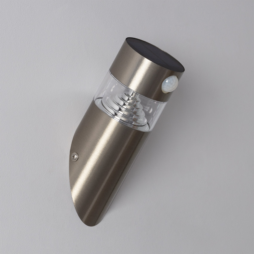 LED-Wandleuchte Solar Inti Inox mit Bewegungsmelder PIR