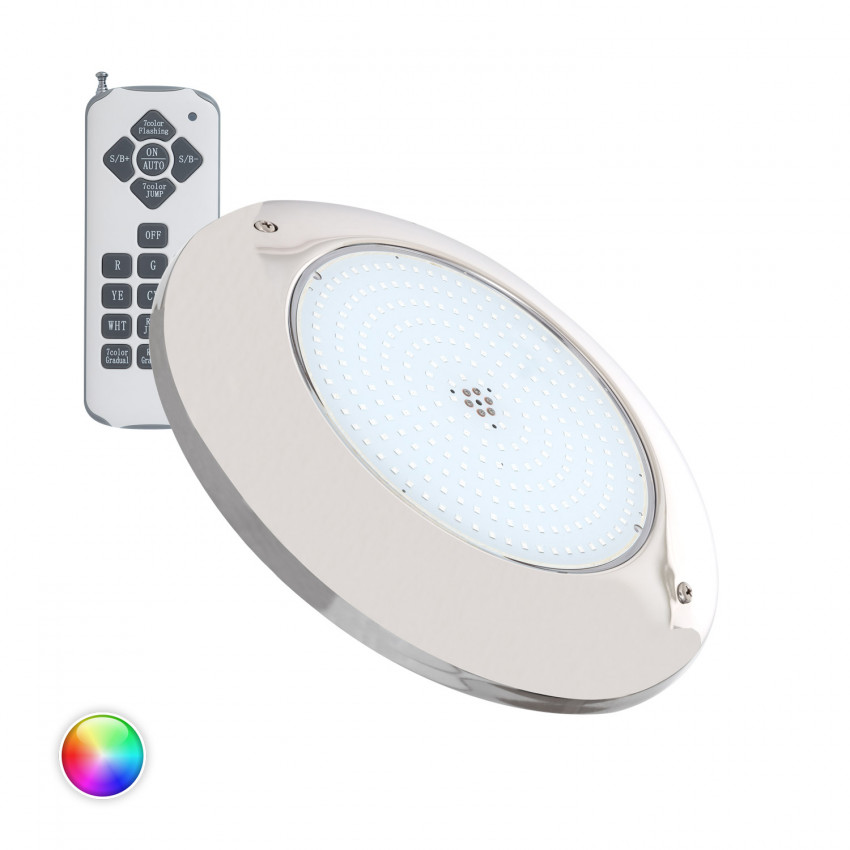 LED-Poolstrahler Oberfläche RGB tauchfähig 12V DC IP68 Rostfreier Edelstahl 20W