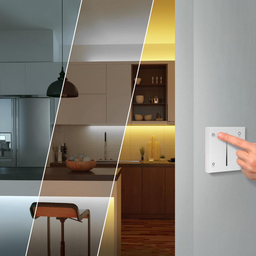 LED-Streifen Einfarbig mit Mechanismus Touch Dimmer und Netzgerät Schnitt alle 10cm