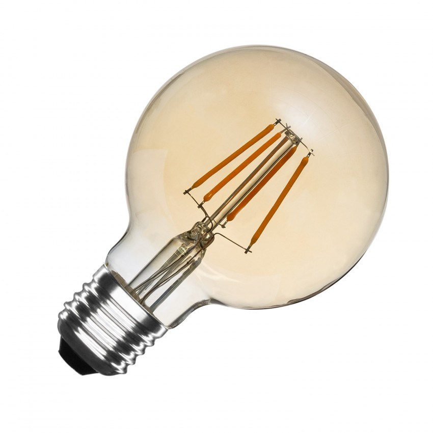 LED-Glühbirne E27 G80  5.5W Filament Goldkugel Dimmbar 