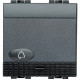 Mecanismo Interruptor Pulsador Símbolo Campana 2 Módulos 10A 250V AC Borne Auto  BTicino Living Light L4042M2N