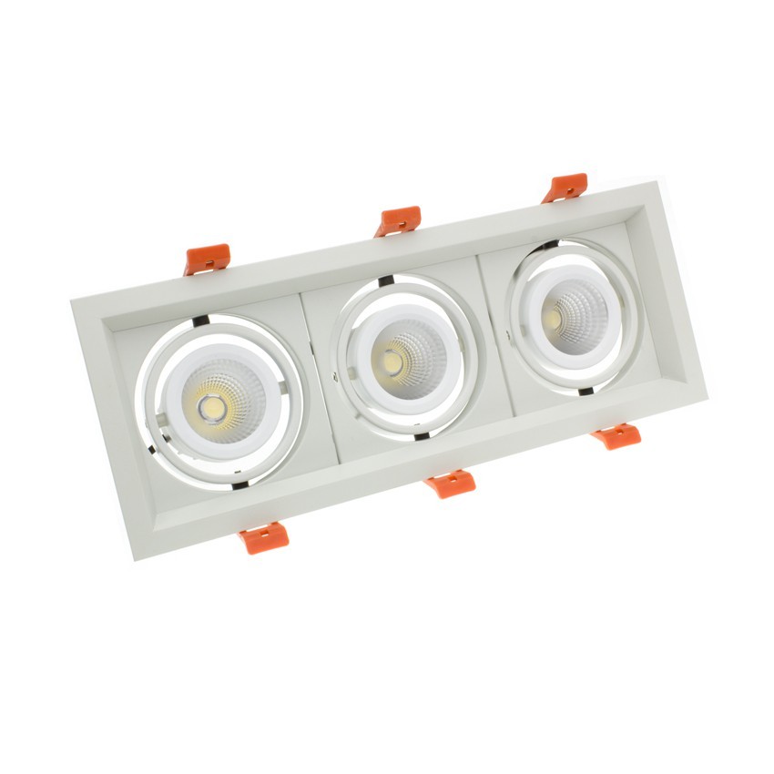 LED-Downlight Strahler 3x10W CREE-COB Schwenkbar Madison  (UGR 19) Schnitt 295x110 mm