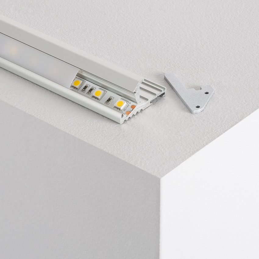 Aluminiumprofil für Treppenhaus-Doppelbeleuchtung 1m für Zwei LED-Streifen bis 10mm
