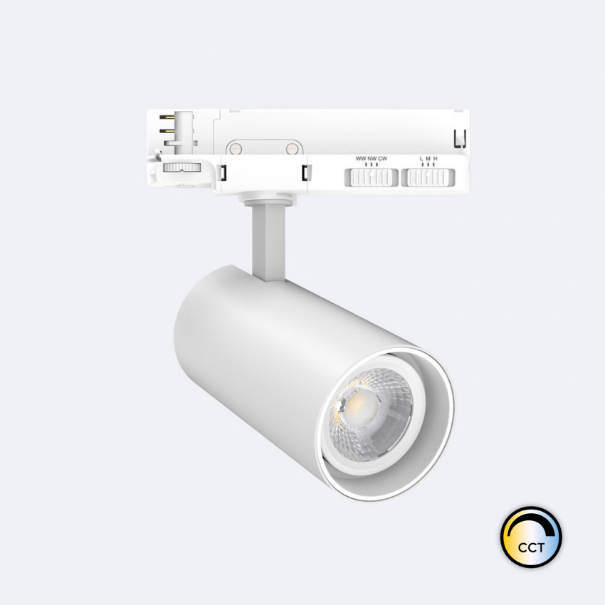 LED-Strahler für 3-Phasenstromschiene 30W Fasano CCT No Flicker Dimmbar Weiss
