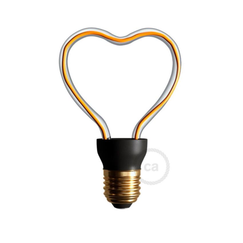 LED Filamentní Žárovka E27 8W 330lm Stmívatelná Creative-Cables Art Heart SEG50148