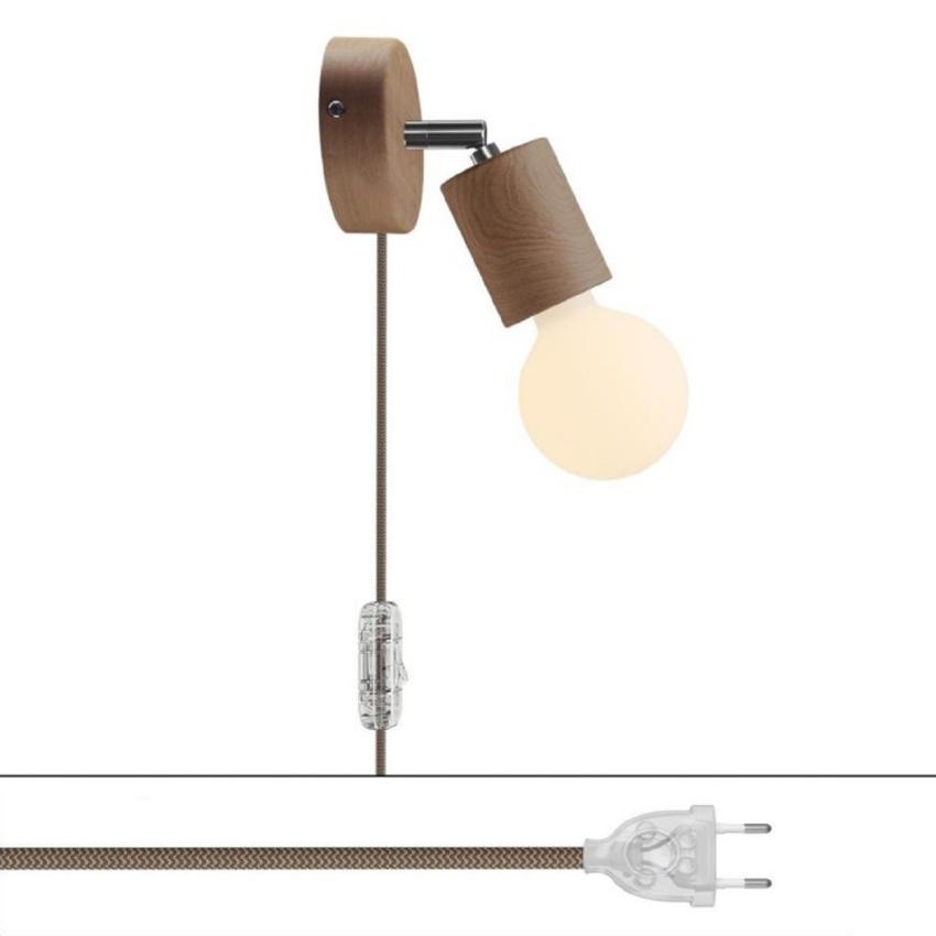 Nástěnná Lampa ze Dřeva Creative-Cables APL2FC2L01TCREUTRD73