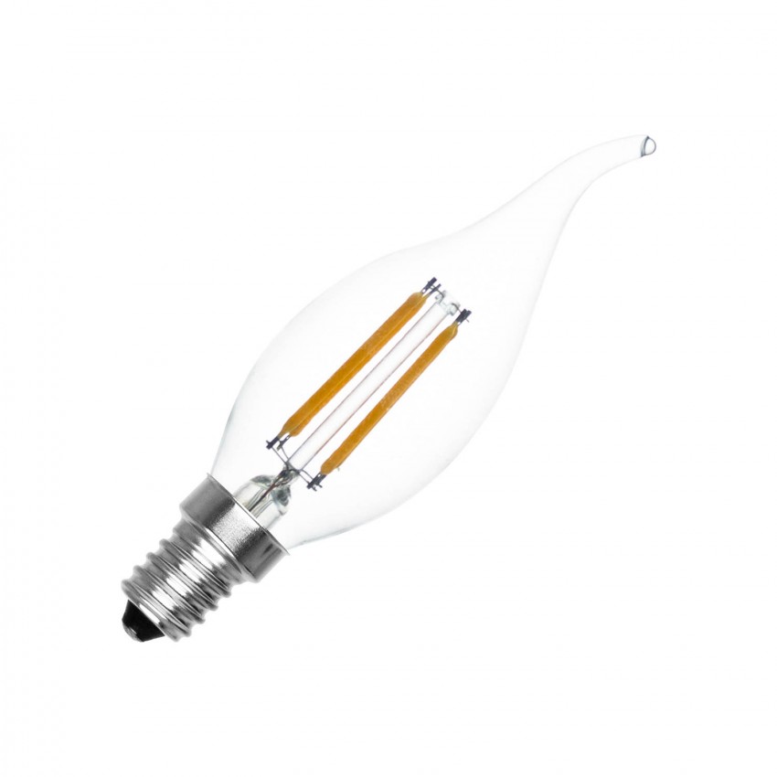 LED-Glühbirne Filament E14 4W 300 lm C35T Dimmbar Kerze