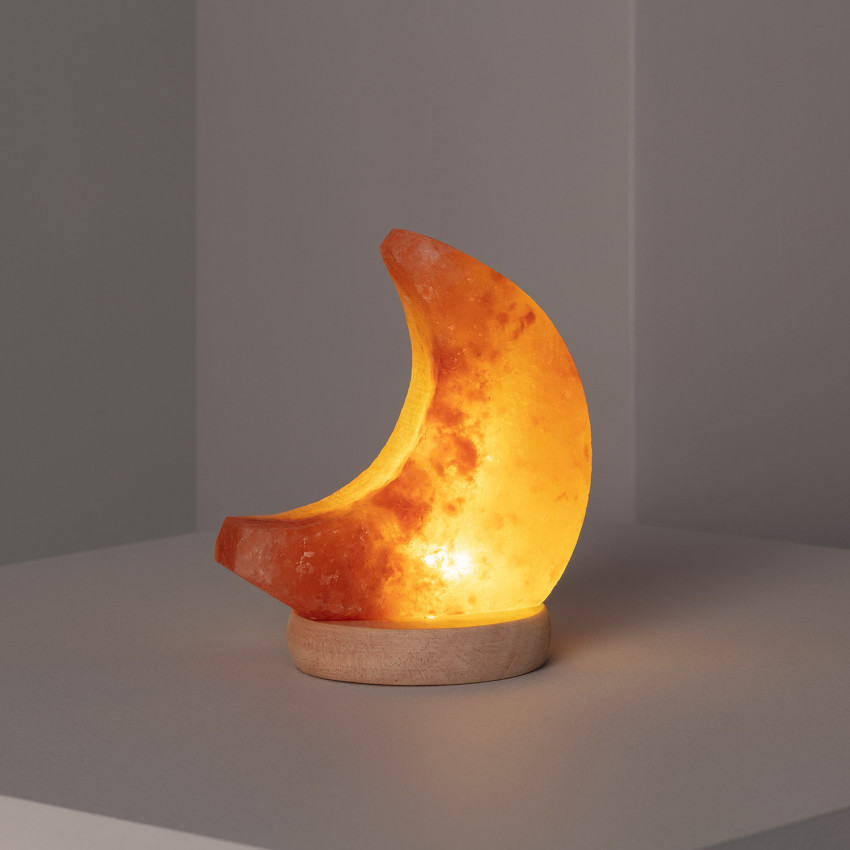 Lámpara LED de Mesa Sal Mineral Moon