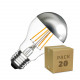 Caja de 20 Bombillas LED E27 Regulable Filamento Chrome Reflect Classic A60 6W