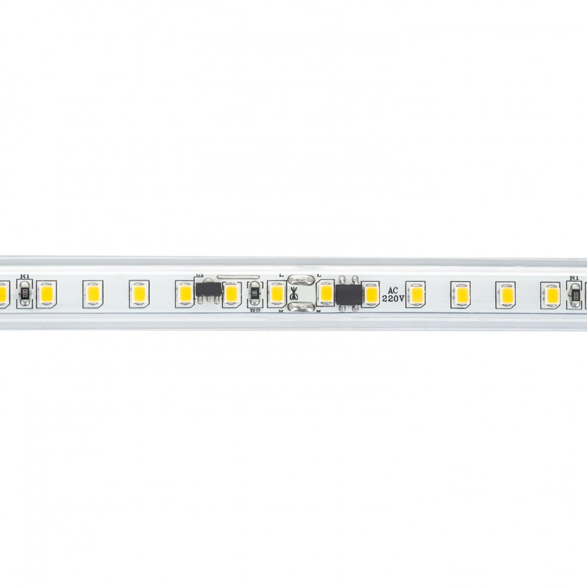 Tira LED  220V AC 120 LED/m Blanco Cálido IP65 a Medida Corte cada 10 cm