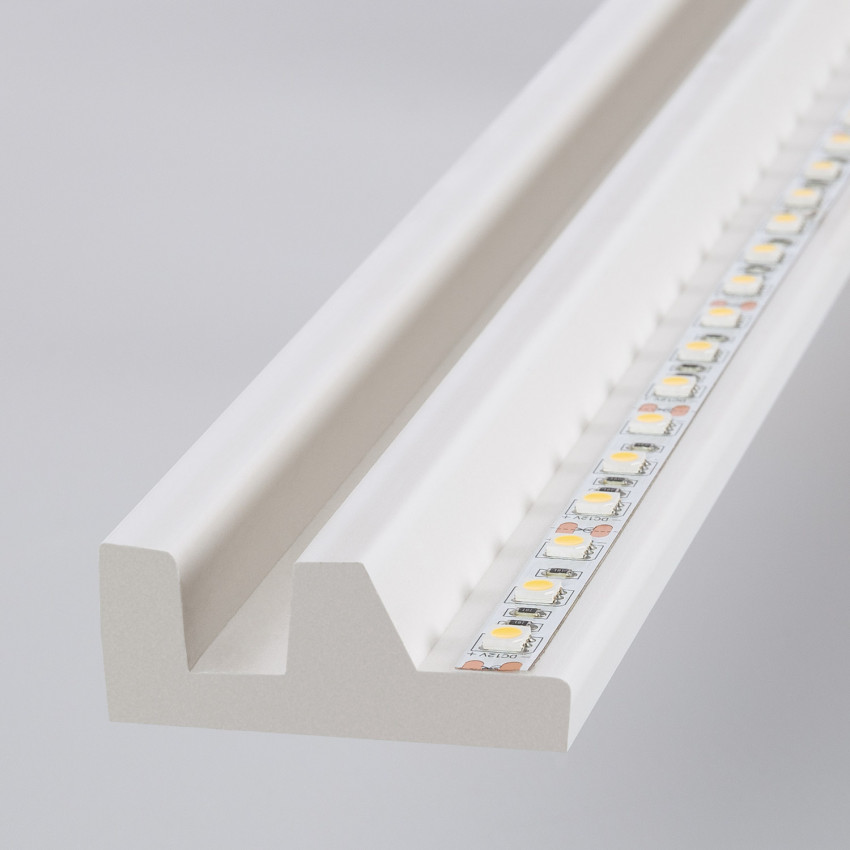 Moldura de Superficie Iluminación Difusa 2.4m para Tira LED