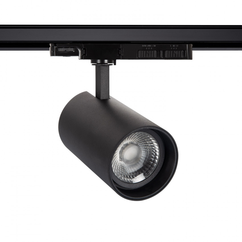 Foco LED New Lumo Negro 30-35-40W (CRI 90) CCT para Carril Trifásico