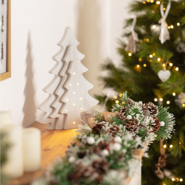 Foto des Produkts: LED-Weihnachtsbaum aus Holz mit Batterie Kolm