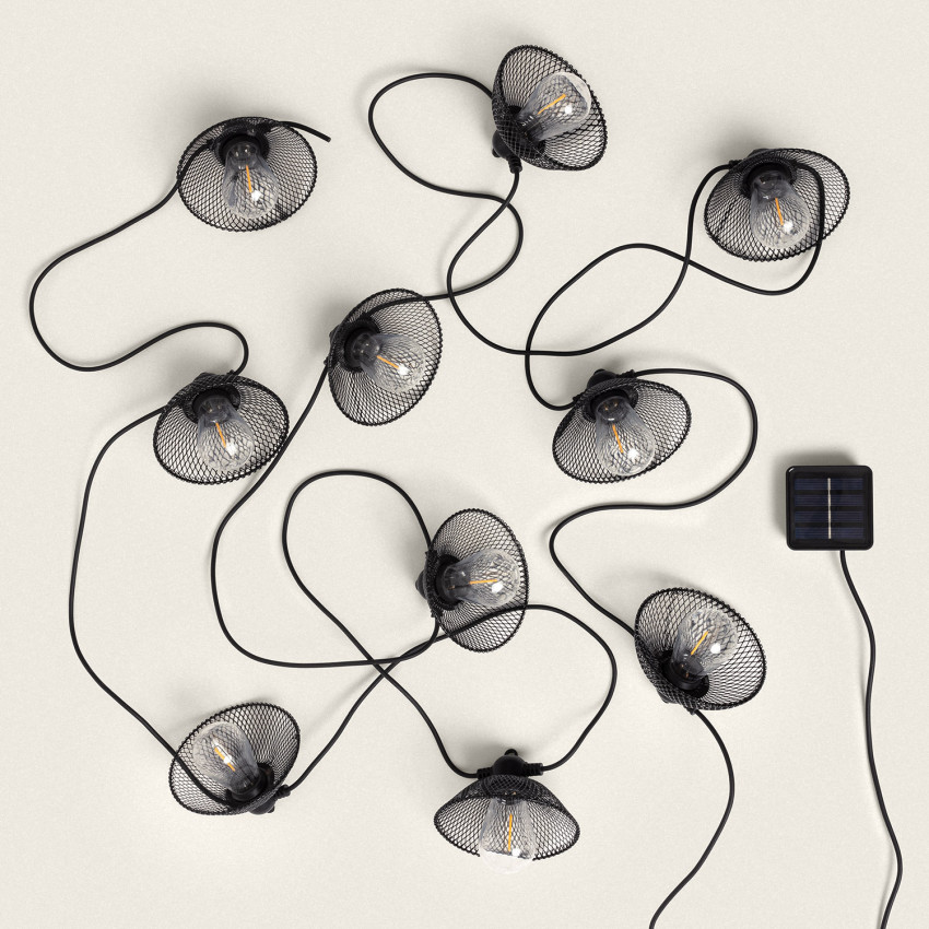 LED-Girlande Solar Aussen mit Glühbirnen Kodos 6.5m