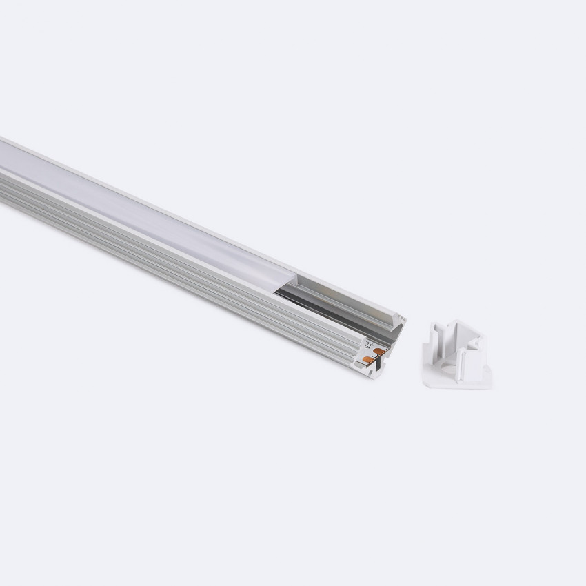 Aluminiumprofil Oberfläche Ecke 2m für LED-Streifen bis zu 11 mm