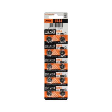 Blister mit 10 Alkaline Knopfzellenbatterien 1,5 V LR44 AG-13 1.5 V