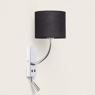 Applique Murale Métal avec Flex LED de Lecture 2.5W Silver-Teylo Beige