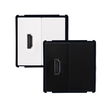 Prise HDMI + Obturateur Modern Blanc
