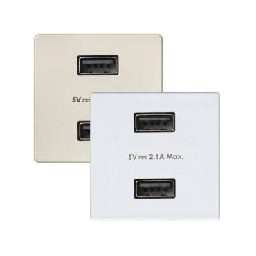 Prise Double USB SIMON 27 Play 2701096 Blanc