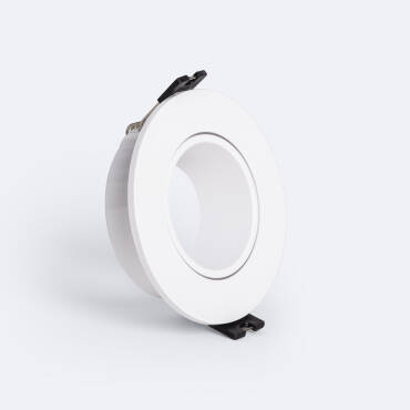Collerette Downlight Conique Faible UGR Noir pour Ampoule LED GU10/GU5.3 Coupe Ø 90mm Argent