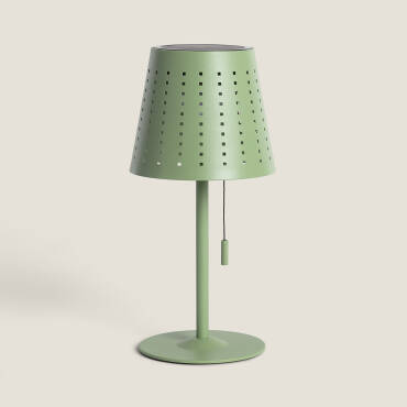 Lampe à Poser LED Extérieure Solaire 3W Portative Banate avec Batterie Rechargeable Vert Céladon