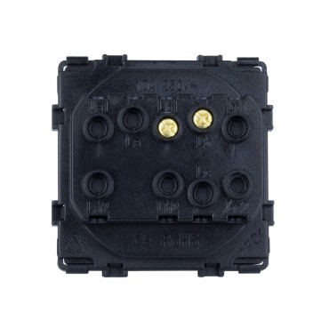 Bouton Poussoir Simple avec Cadre PC Modern Blanc