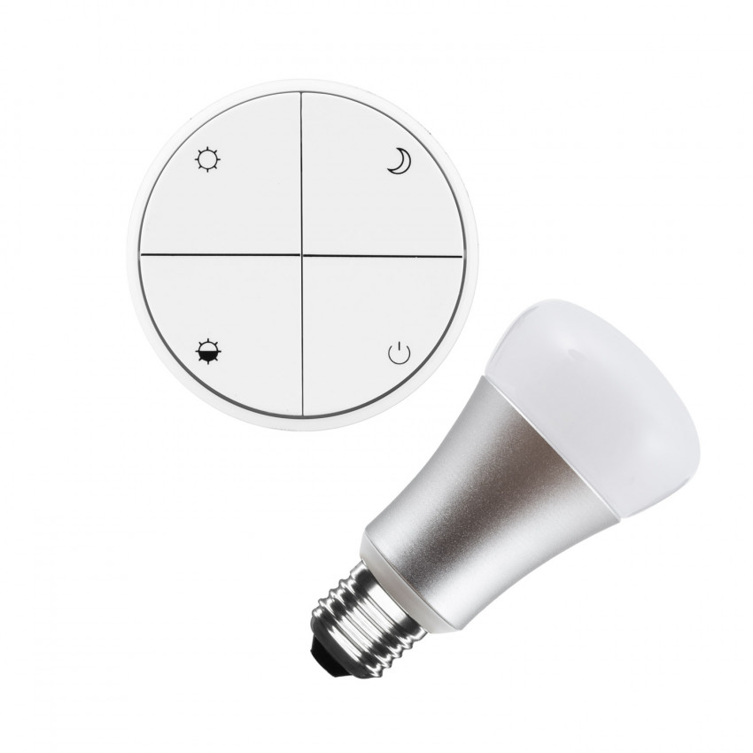 Kit Poussoir Sans Fils Dimmable + Ampoule LED 8W
