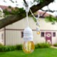 Kit Guirlande Waterproof 5.5m Blanche + 8 Ampoules LED E27 Filament 4W