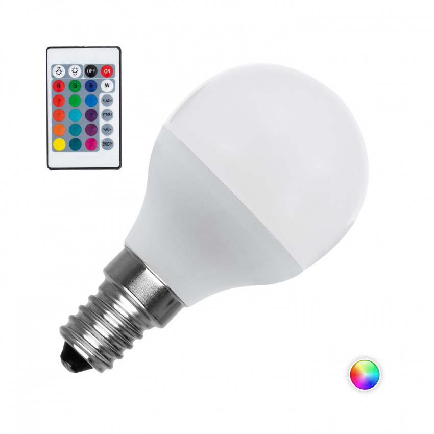 Ampoule LED E14 Dimmable RGBW G45 4.5W