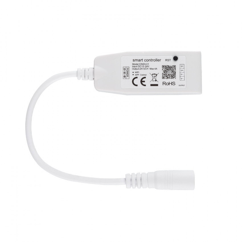 Mini Contrôleur Variateur Ruban LED 12/24V DC Monochrome WiFi 
