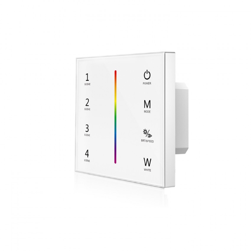Contrôleur Variateur Murale Tactile pour Ruban LED RGBW RF