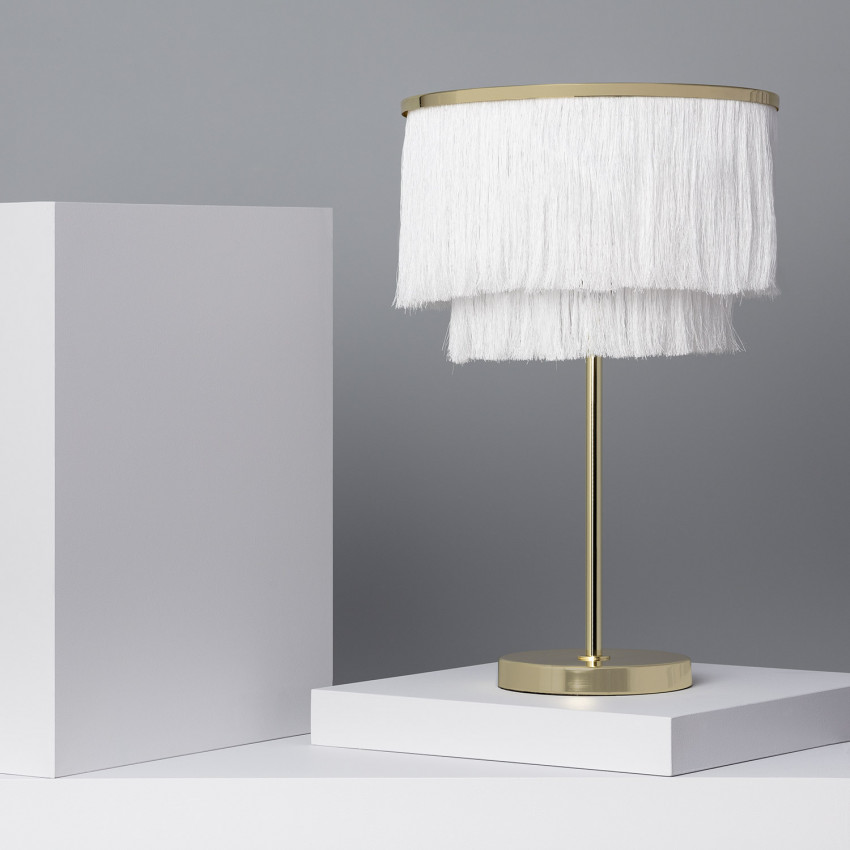 Lampe à Poser Métal avec Franges Diyara