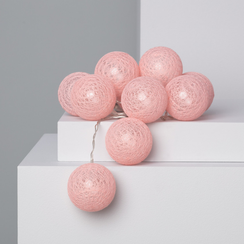 Guirlande LED 10 Boules Pink Sugar 2.85m