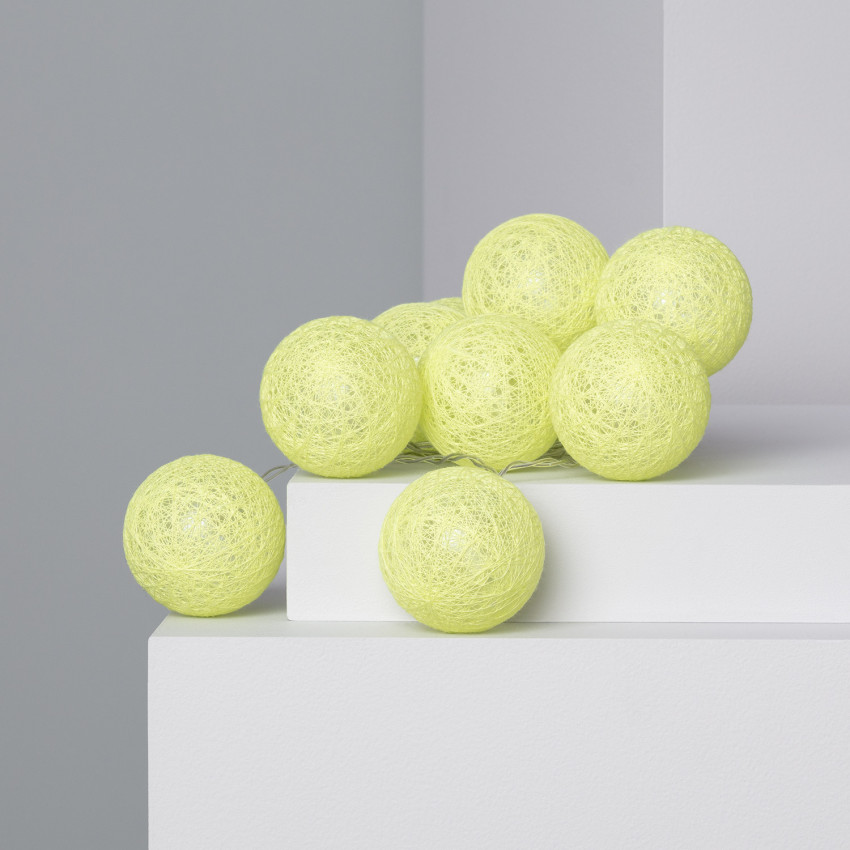 Guirlande LED 10 Boules Lemon 1.65m/2.85m