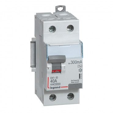 Interrupteur Différentiel DX³ Industriel 2P-300mA 10kA Class AC 25-63A LEGRAND 411524 40 A