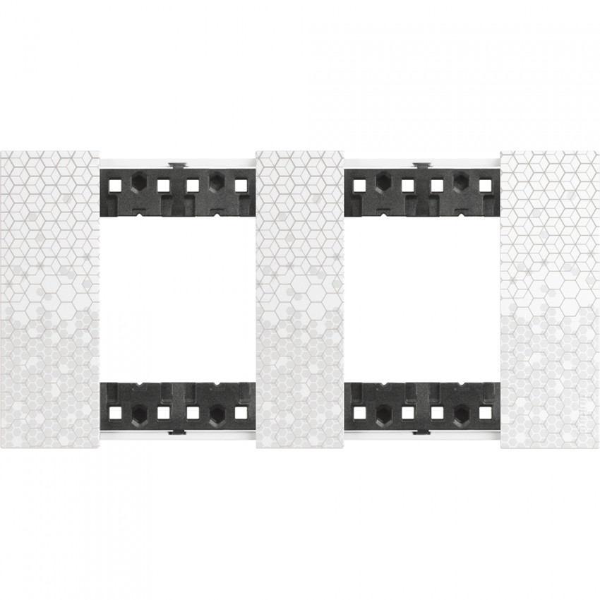 Platine de Finition 2 x 2 Modules IMD BTicino Living Now KA4802M2M_