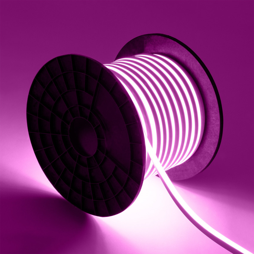 Bobine Néon LED Dimmable 220V AC 120LED/m Rose IP67 sur Mesure Coupe tous les 100cm 