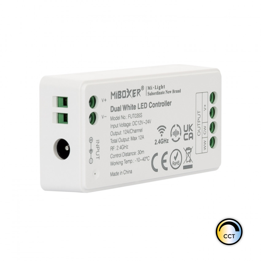 Contrôleur Variateur LED CCT 12/24V DC MiBoxer FUT035S 