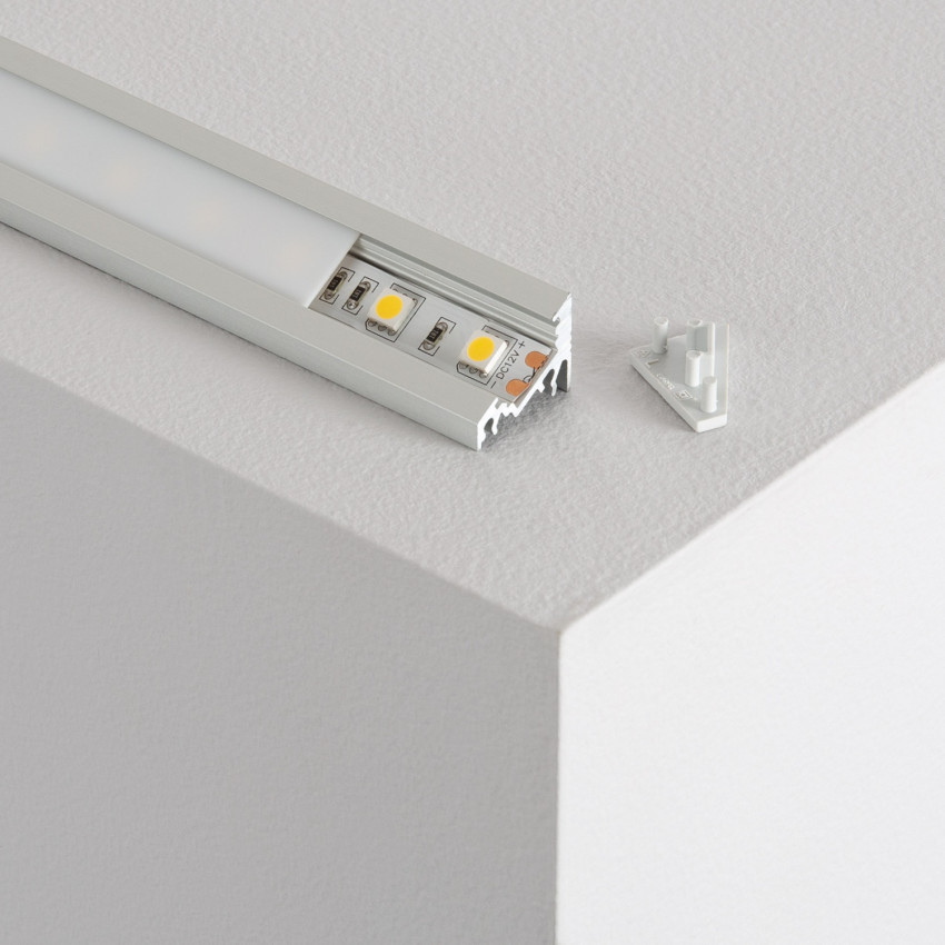 Profilé Aluminium Angle Variable 1m pour Rubans LED  jusqu'à 10mm 