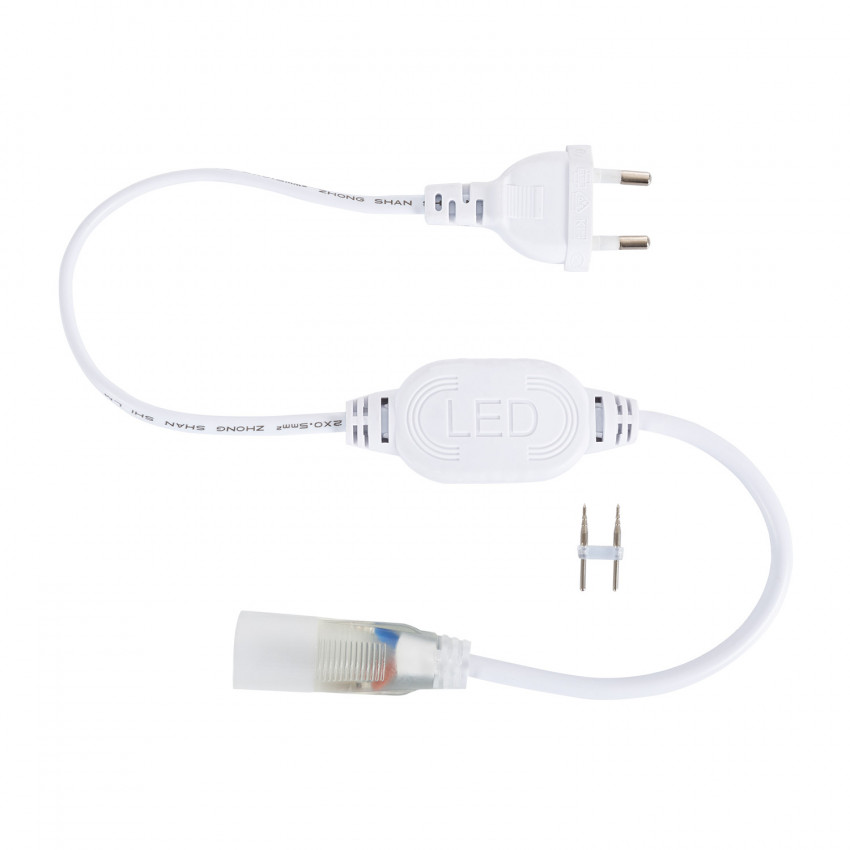Câble Rectificateur pour Gaine Néon LED Flexible 7.5W/m 220V AC 100 LED/m Semi-circulaire 180° Monochrome IP67