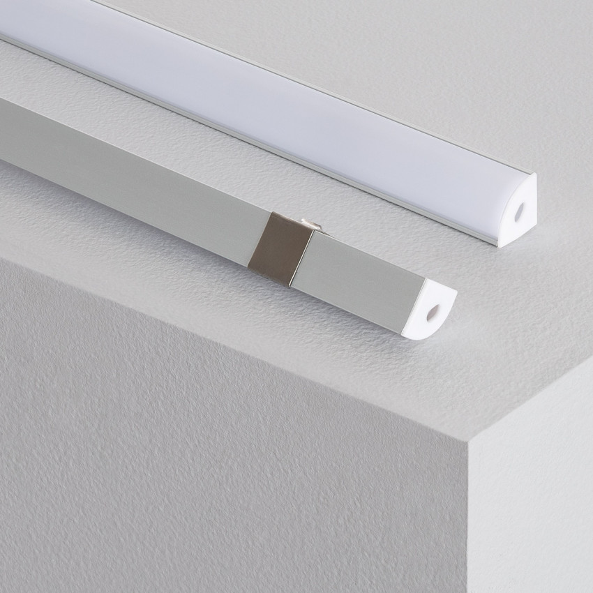 Perfil LED 12V DC Frost 4W para Esquinas con Conector Rápido