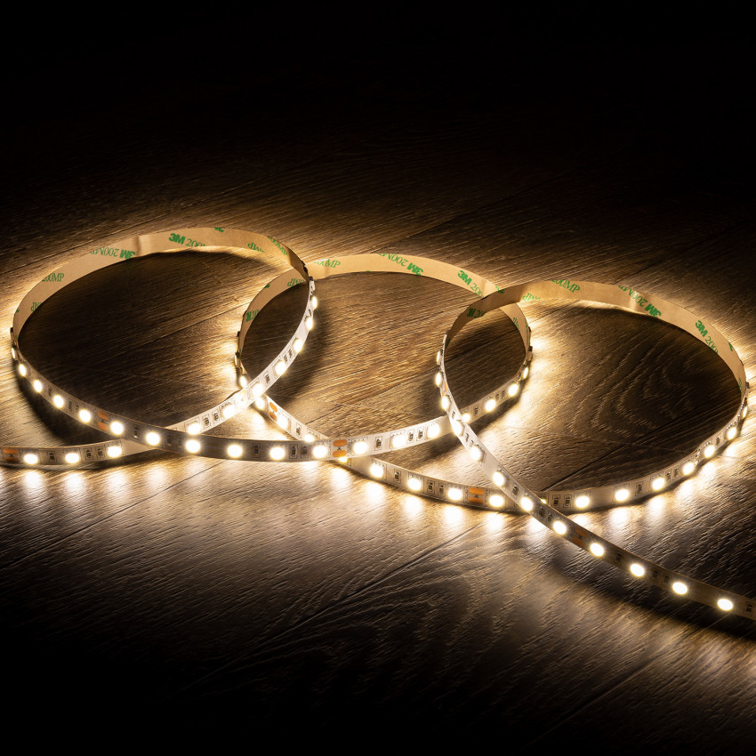 Ruban LED 24V DC 60LED/m 5m IP20 Largeur 10mm Coupe tous les 10cm 