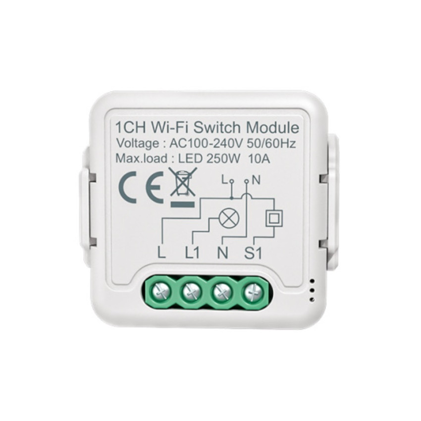 Interrupteur WiFi Compatible avec Interrupteur et bouton-poussoir Conventionnel 