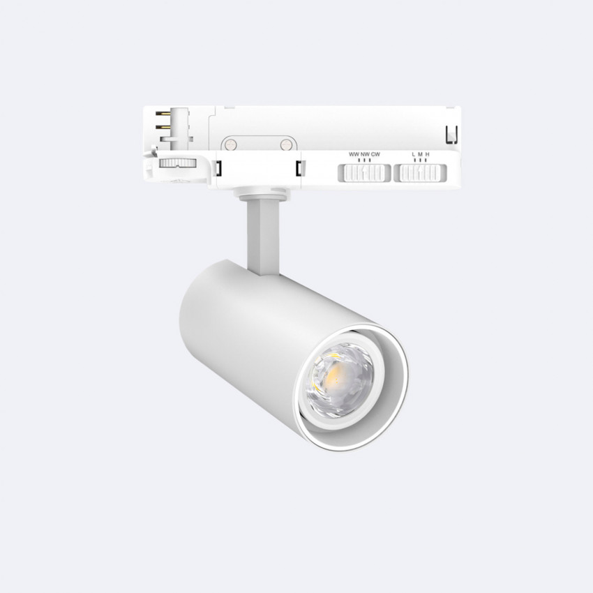 Spot LED Fasano 20W pour Rail Triphasé No Flicker Dimmable Blanc